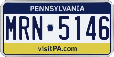 PA license plate MRN5146