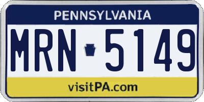 PA license plate MRN5149