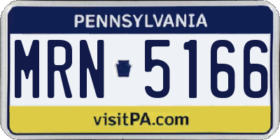 PA license plate MRN5166