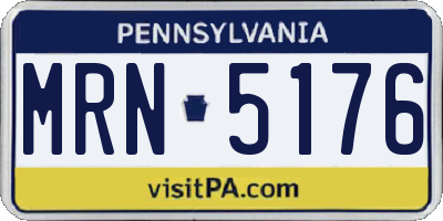 PA license plate MRN5176