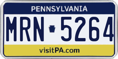PA license plate MRN5264