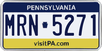 PA license plate MRN5271