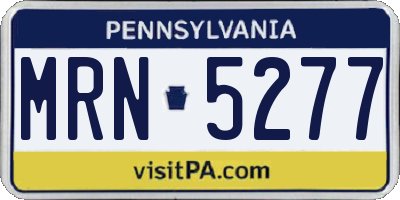 PA license plate MRN5277