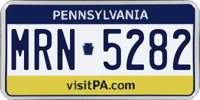 PA license plate MRN5282