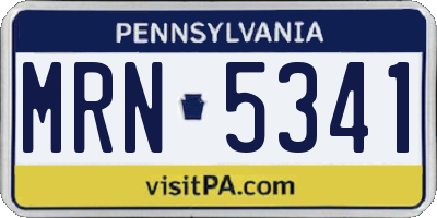 PA license plate MRN5341