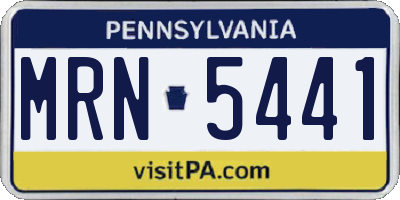 PA license plate MRN5441