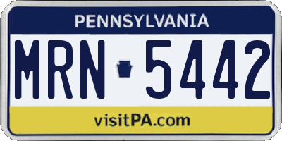 PA license plate MRN5442