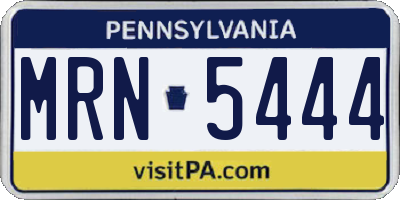 PA license plate MRN5444