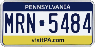 PA license plate MRN5484