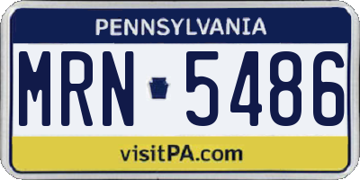 PA license plate MRN5486