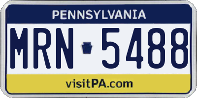 PA license plate MRN5488