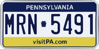 PA license plate MRN5491