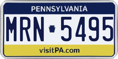 PA license plate MRN5495
