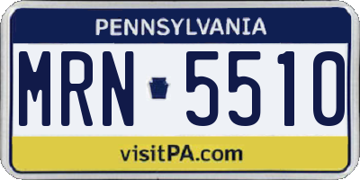 PA license plate MRN5510