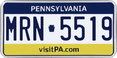 PA license plate MRN5519