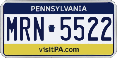PA license plate MRN5522