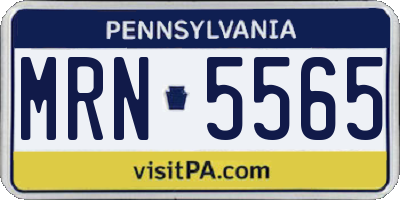 PA license plate MRN5565