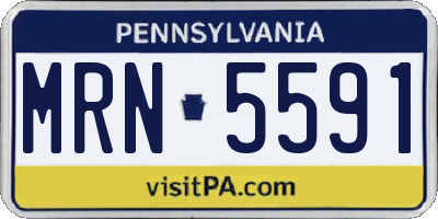 PA license plate MRN5591