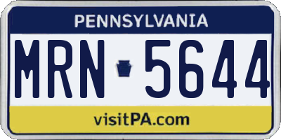 PA license plate MRN5644