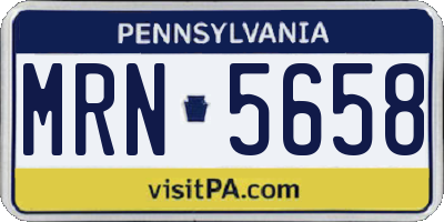 PA license plate MRN5658