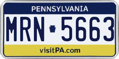 PA license plate MRN5663