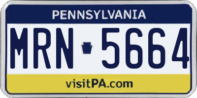PA license plate MRN5664