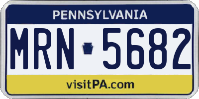 PA license plate MRN5682