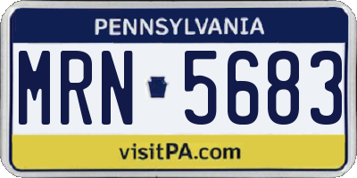 PA license plate MRN5683