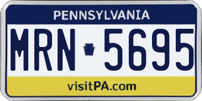 PA license plate MRN5695