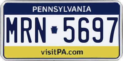 PA license plate MRN5697