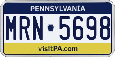 PA license plate MRN5698