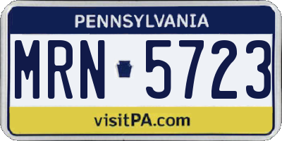 PA license plate MRN5723