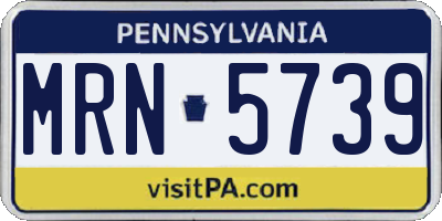 PA license plate MRN5739