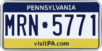 PA license plate MRN5771