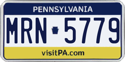 PA license plate MRN5779