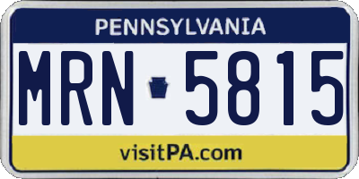 PA license plate MRN5815