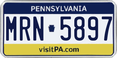 PA license plate MRN5897