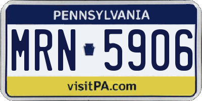 PA license plate MRN5906