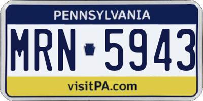 PA license plate MRN5943