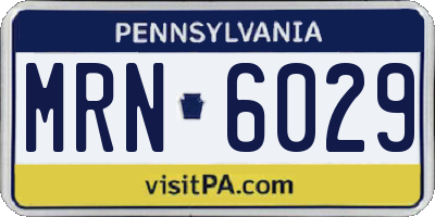 PA license plate MRN6029