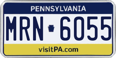 PA license plate MRN6055