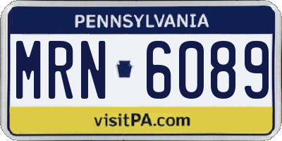 PA license plate MRN6089