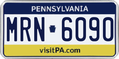 PA license plate MRN6090