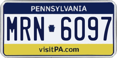 PA license plate MRN6097