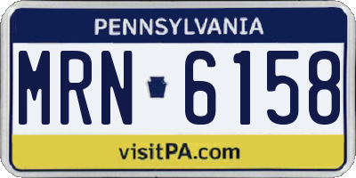 PA license plate MRN6158