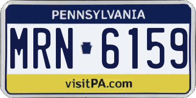 PA license plate MRN6159