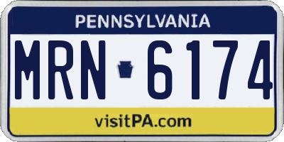 PA license plate MRN6174