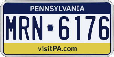 PA license plate MRN6176