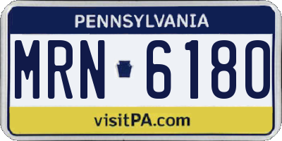 PA license plate MRN6180
