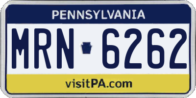 PA license plate MRN6262